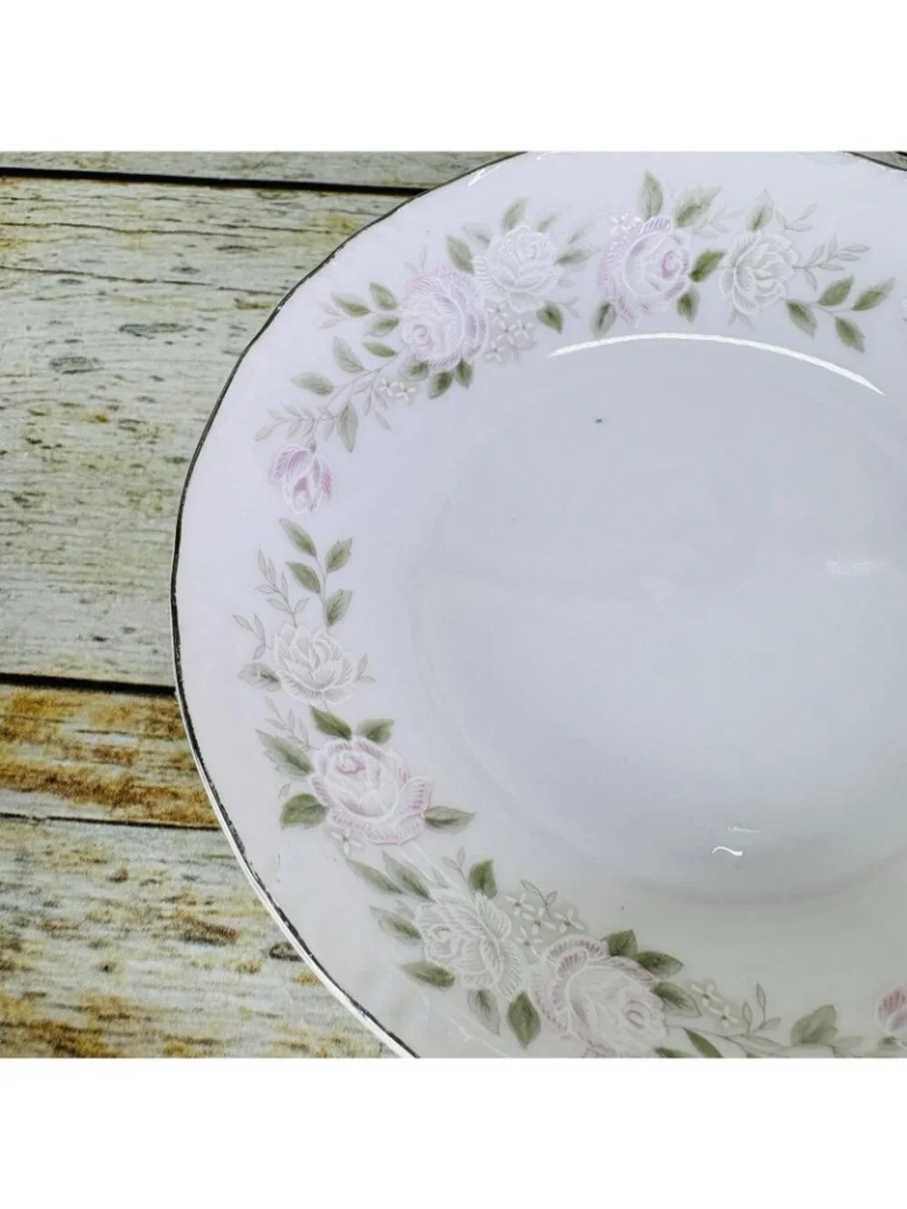Sheffield Fine China CLASSIC 501 Pink Roses Platinum Dessert Sauce Bowl Set of 5